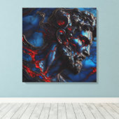 Blue Zee Guardian - AI op het werk Canvas Afdruk (Insitu (Houten vloer))