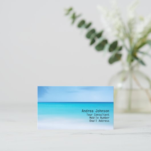 Blue Zee Horizon Visitekaartje (Staand voorkant)