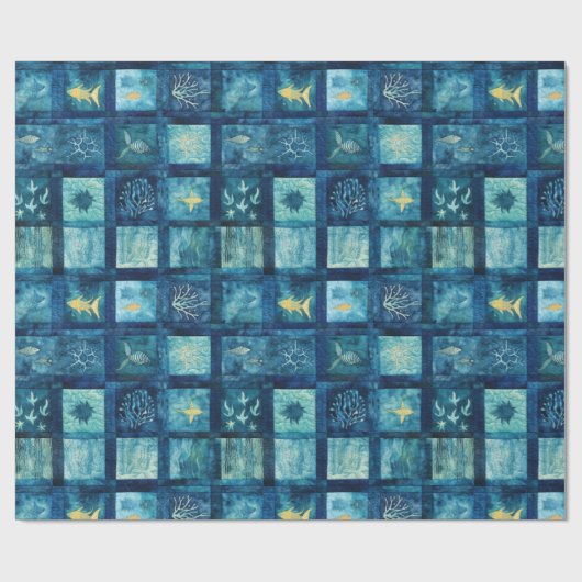 Blue Zee Ocean Beach Cadeaupapier (Vlak)