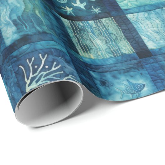 Blue Zee Ocean Beach Cadeaupapier (Rol Hoek)