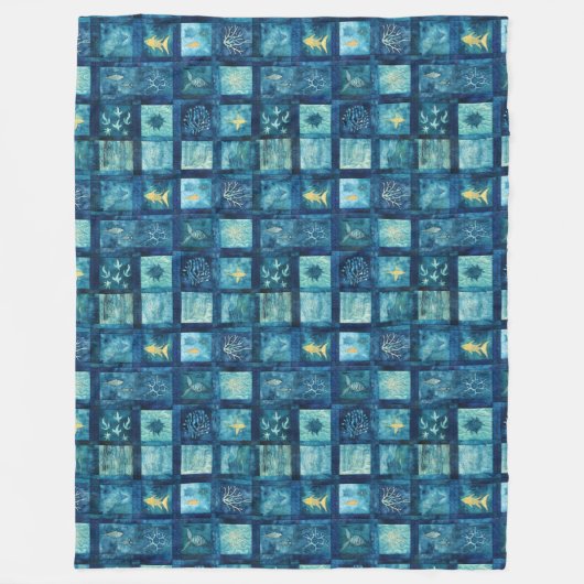 Blue Zee Ocean Beach Fleece Deken (Voorkant)