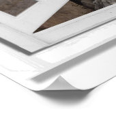 Blue Zee Ocean Uitzicht Faux Venster Poster (Hoek)