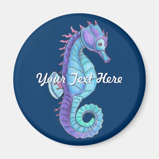 Blue Zee paardenmagneet Magneet (Voorkant)