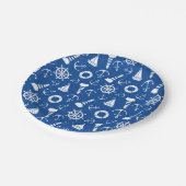 Blue Zee Pattern Papieren Bordje (Gekanteld)