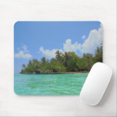 Blue Zee Sky White Clouds Maldives Sjabloon Muismat (Met muis)