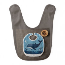 Blue zee Whale Baby Bib