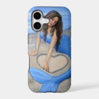 Blue Zeemeermin Hart Fantasy Art iPhone 5 Hoesje