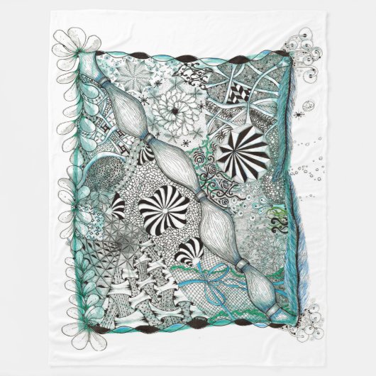 Blue Zen Blanket Fleece Deken (Voorkant)