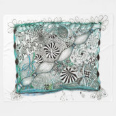 Blue Zen Blanket Fleece Deken (Voorkant (Horizontaal))