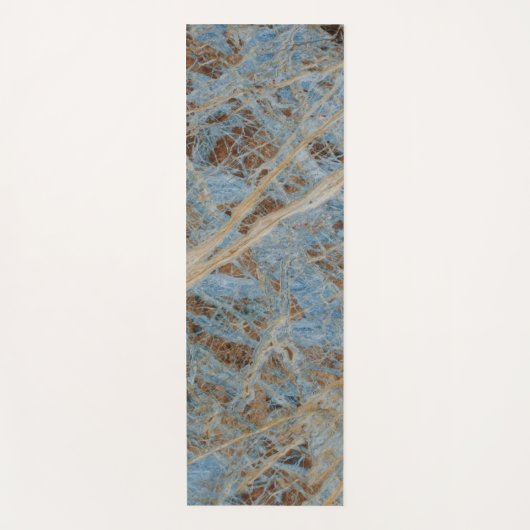 Blue Zen Marble Yoga Mat (Voorkant)