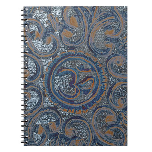 Blue Zen Yoga Meditation OM Aum Mantra Ajna Notitieboek (Voorkant)