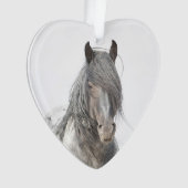 Blue Zeus Heart Wild Hoofbeats Ornament (voorkant)