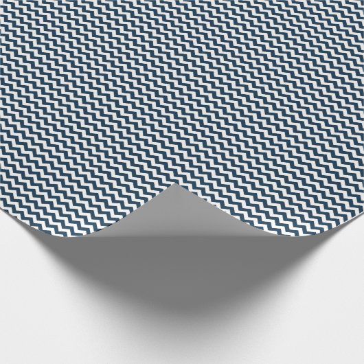 Blue Zigzag Cadeaupapier (Hoek)