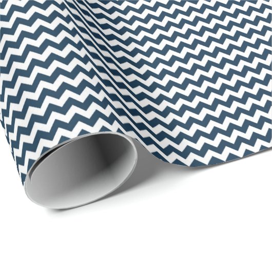 Blue Zigzag Cadeaupapier (Rol Hoek)