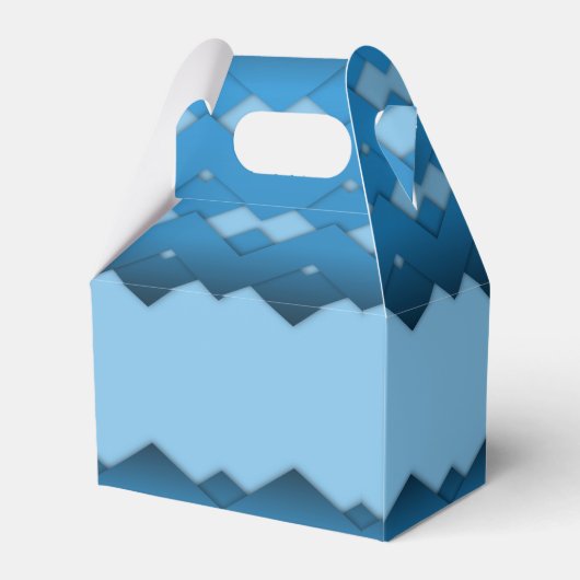 Blue Zigzag Monogram Bedankdoosjes (Achterkant)