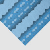 Blue Zigzag Tissuepapier (Detail)