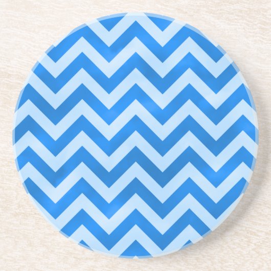 Blue Zigzag Zandsteen Onderzetter (Voorkant)