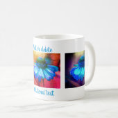 Blue Zinnia Floral Art op maat Koffiemok (Voorkant rechts)