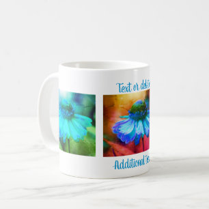 Blue Zinnia Floral Art op maat Koffiemok