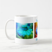 Blue Zinnia Floral Art op maat Koffiemok (Links)
