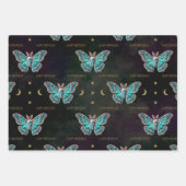 Blue Zircon December Birthstone Moth Birthday Inpakpapier Vel (Voorkant 2)