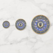 Blue Zodiac Wheel Confetti (Voorkanten)