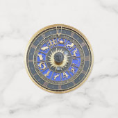 Blue Zodiac Wheel Confetti (Kleine voorkant)