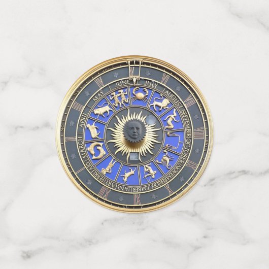 Blue Zodiac Wheel Confetti (Kleine voorkant)