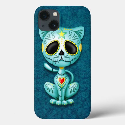 Blue Zombie Sugar Kitten Case-Mate iPhone Case (Achterkant)