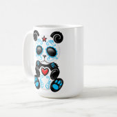Blue Zombie Sugar Panda Koffiemok (Voorkant links)