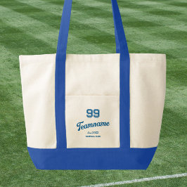 BlueBaseball Club Aangepast spelernummer & Teamnaa Tote Bag