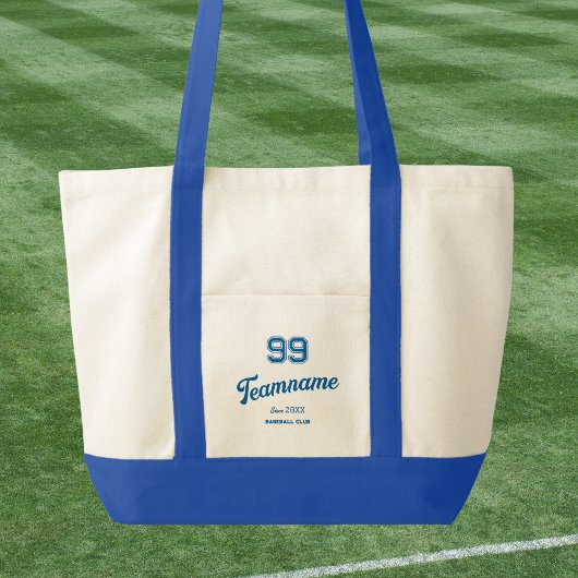 BlueBaseball Club Aangepast spelernummer & Teamnaa Tote Bag