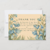 Bluebell Art Nouveau Wedding Bedankkaart (Voorkant)