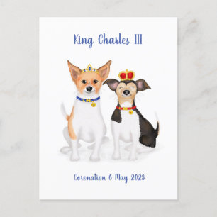 Bluebell & Beth Jack Russells Coronation briefkaar Briefkaart