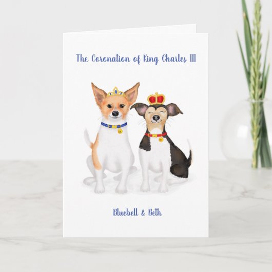 Bluebell & Beth Jack Russells Coronation card Kaart (Voorkant)