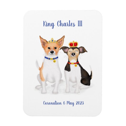 Bluebell & Beth Jack Russells Coronation magnet Magneet (Verticaal)