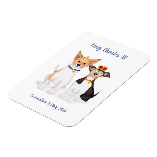 Bluebell & Beth Jack Russells Coronation magnet Magneet (Linkerzijde)