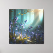 Bluebell Betovering: Bos Licht Ballet Canvas Afdruk (Voorkant)