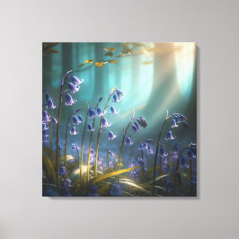 Bluebell Betovering: Bos Licht Ballet Canvas Afdruk