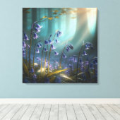 Bluebell Betovering: Bos Licht Ballet Canvas Afdruk (Insitu (Houten vloer))