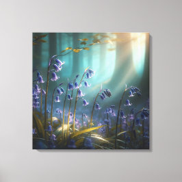 Bluebell Betovering: Bos Licht Ballet Canvas Afdruk