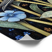 Bluebell Bird Schilderij Art Print (Hoek)