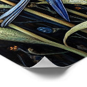 Bluebell Bird Schilderij Art Print (Hoek)