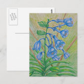 BlueBell-bloemen Briefkaart (Voorkant / Achterkant)