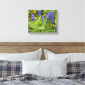 Bluebell Bloemen Kunst Fotoprint op Canvas (Insitu (Slaapkamer))