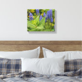 Bluebell Bloemen Kunst Fotoprint op Canvas (Insitu (Slaapkamer))