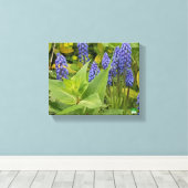 Bluebell Bloemen Kunst Fotoprint op Canvas Afdruk (Insitu (Houten vloer))