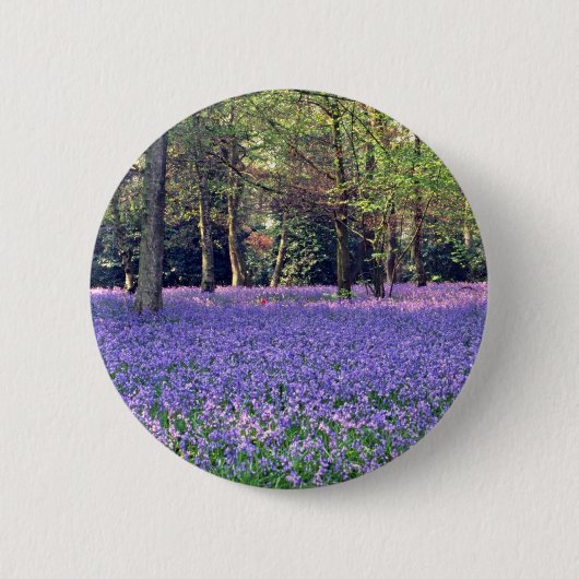 Bluebell Bossen, Engelstalige bloemen Ronde Button 5,7 Cm (Voorkant)