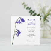 Bluebell bruiloft uitnodiging (Staand voorkant)