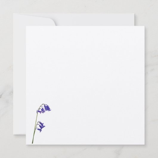Bluebell bruiloft uitnodiging (Achterkant)